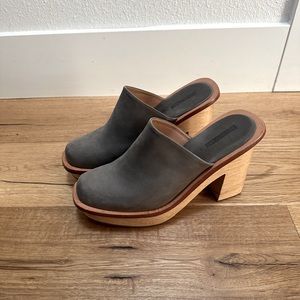 Rachel Comey grey platform clogs